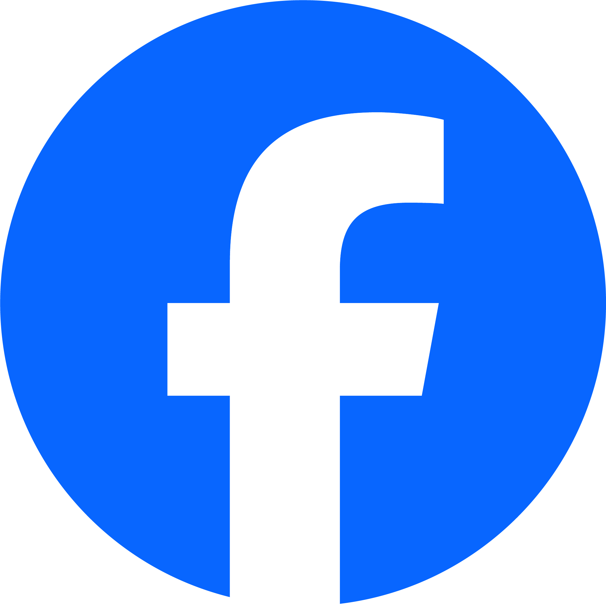A White, Lowercase "f" Logo On A Blue Circular Background, Representing The Facebook Logo.